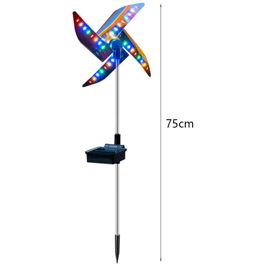2-Pack: 32LED Outdoor Solar Ground Light Garden Lawn Waterproof Windmill Lamp