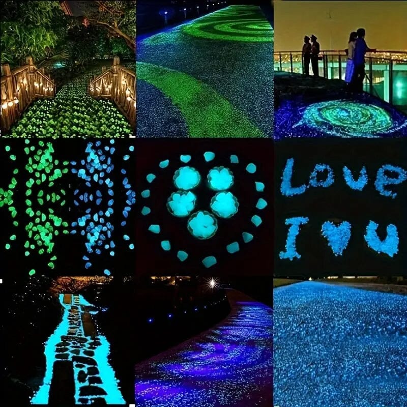 1000-Pieces: Luminous Glowing Stones for Garden, Plants, Aquarium & More