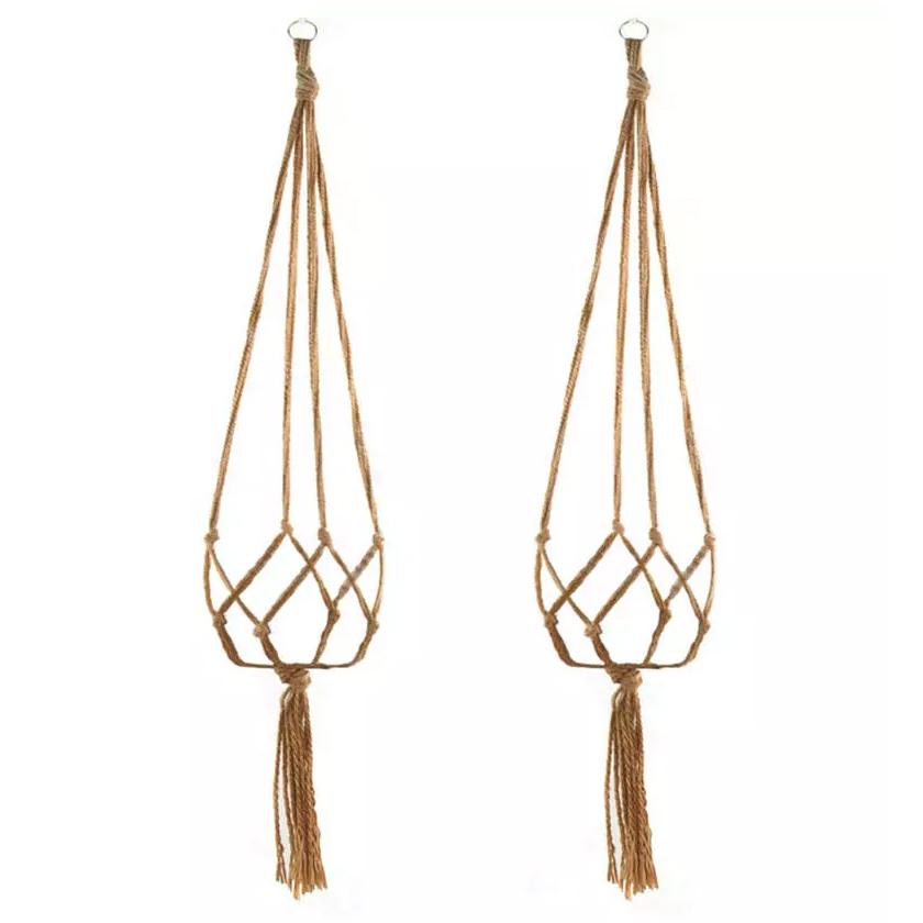 2-Pack: Indoor Outdoor Hanging Pot Rope Net Macrame Plant Hanger