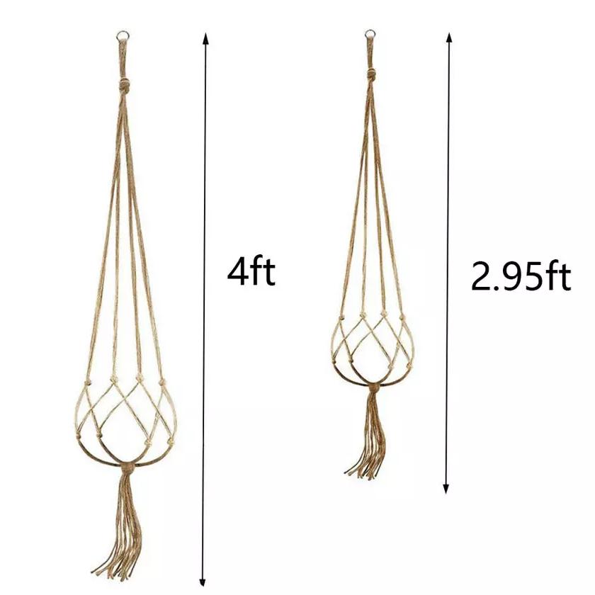2-Pack: Indoor Outdoor Hanging Pot Rope Net Macrame Plant Hanger