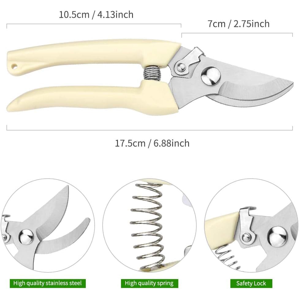 2-Pack: Stainless Steel Bypass Pruning Shears