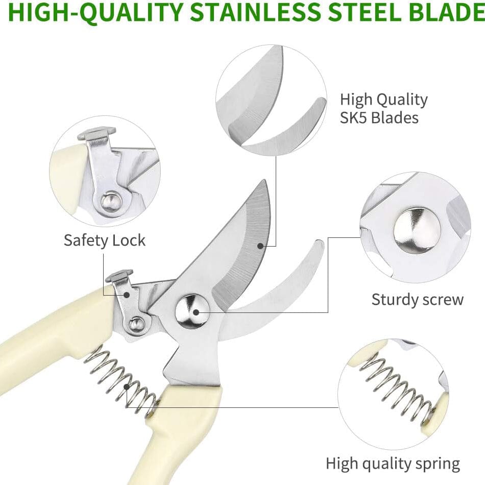 2-Pack: Stainless Steel Bypass Pruning Shears
