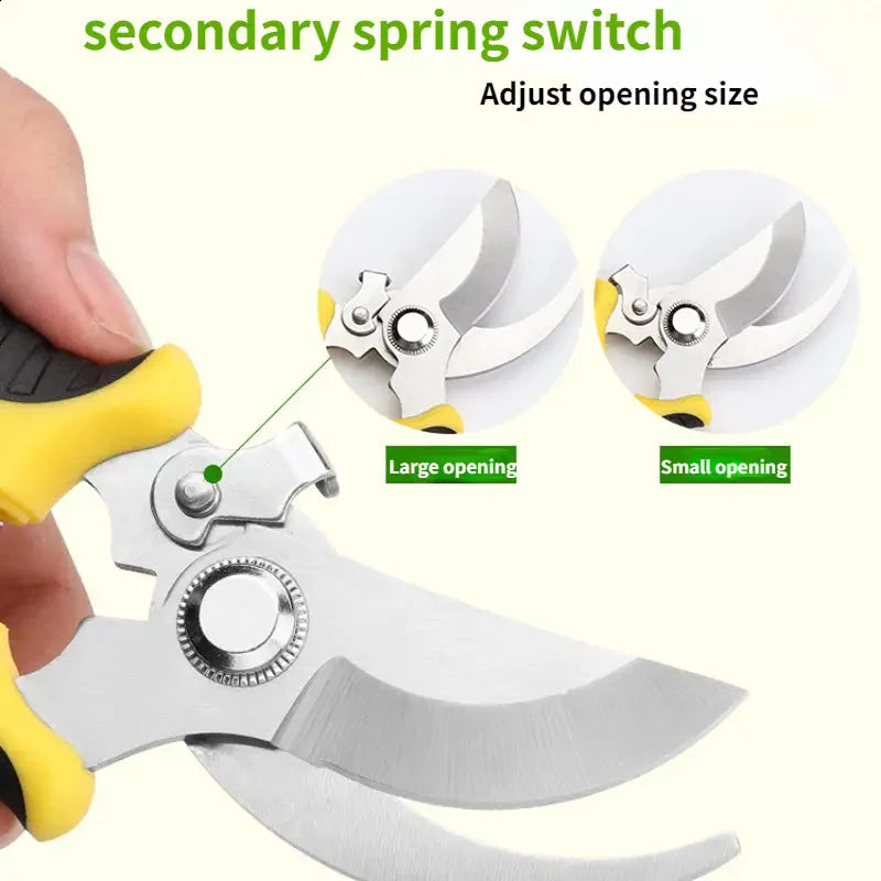 Heavy Duty Pruning Shears with Rust Proof Stainless Steel Blades Handheld Gardening Tools