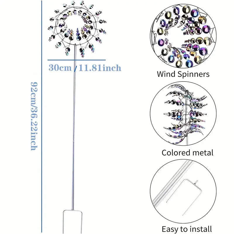 Kinetic Wind Sculptures & Spinners 3D Wind Spinner Wind Powered Wind Art